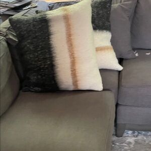 Crate&Barrel Black, Cream, and Brown Accent Pillow